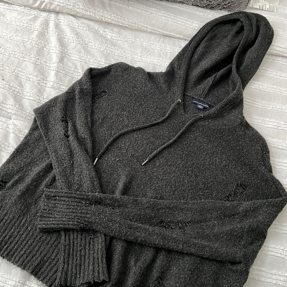 Distressed Gray Sweater/Sweatshit